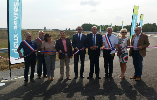 Clap de fin pour le grand chantier de la déviation de Brion-près-Thouet, mercredi 5 septembre 2018.