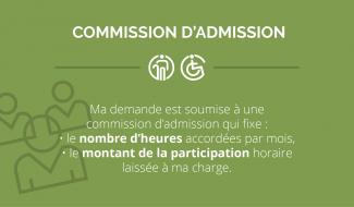 Aide ménagère commission admission