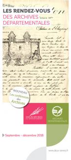 rendez-vous archives départementales 2018 septembre décembre