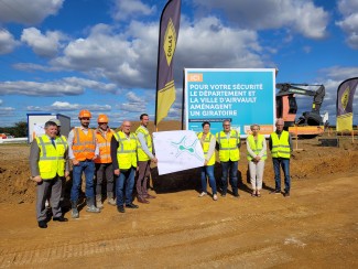 visite de chantier du futur giratoire d'Airvault 