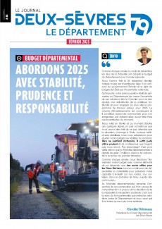couverture journal des deux-sèvres sur le budget 2025