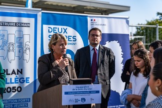 Inauguration du nouveau restaurant scolaire du collège Gérard-Philipe à Niort