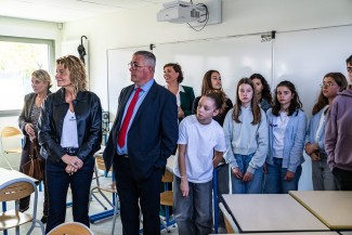 Inauguration du nouveau restaurant scolaire du collège Gérard-Philipe à Niort
