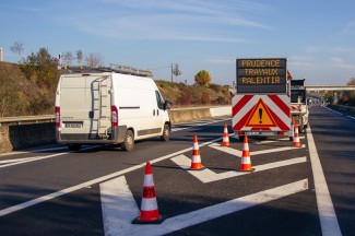Signalisation sur une zone de travaux